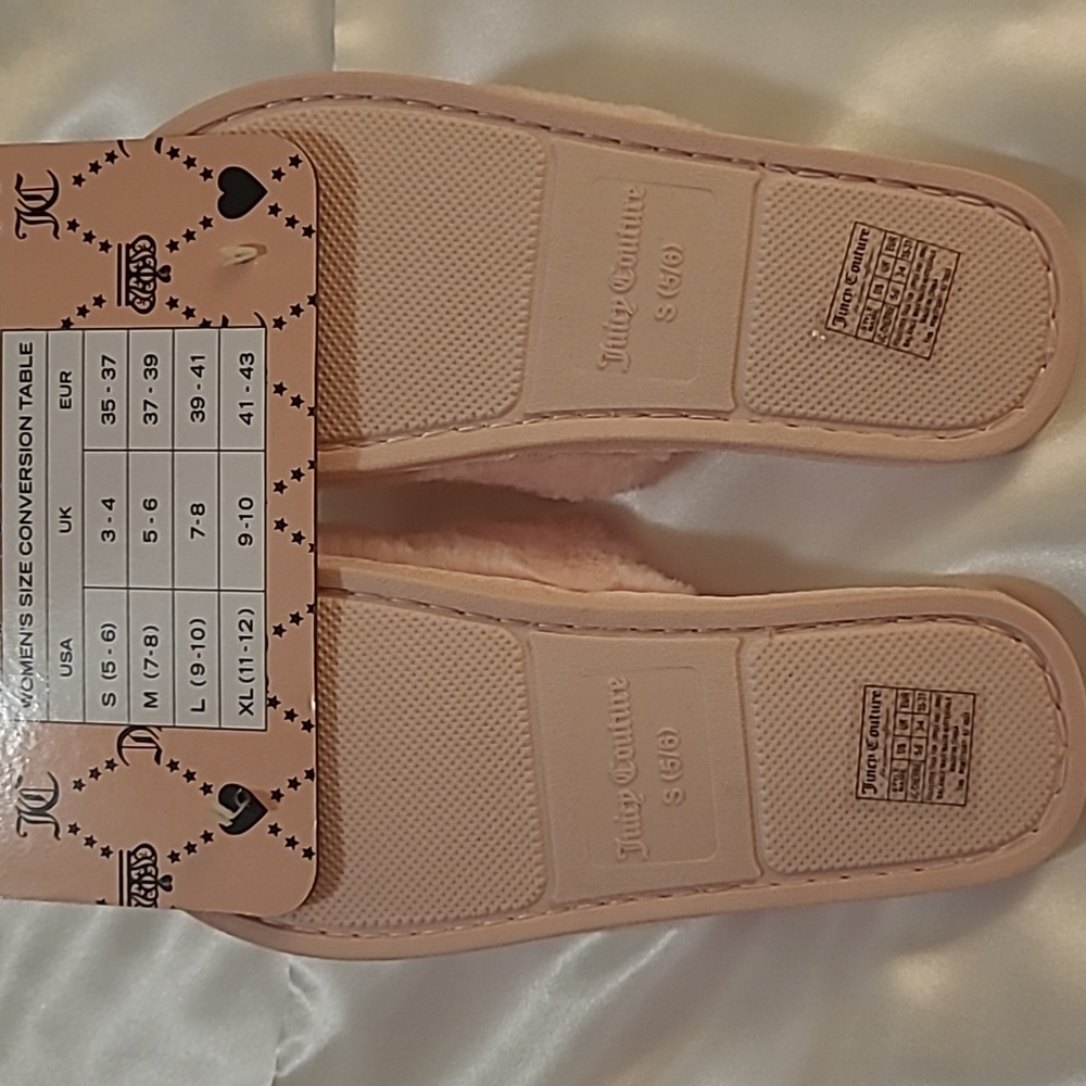 Juicy Couture Light Pink Embroidered Slippers - Picture 7 of 9
